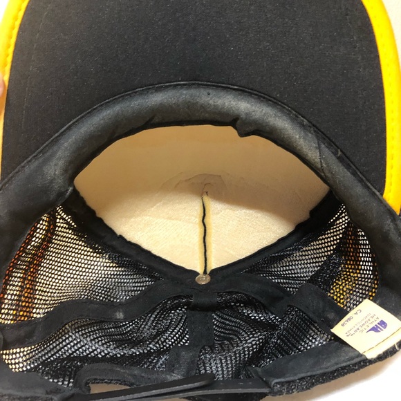 Sunoco Gold Vintage Foam Back 3 stripe Truckers Cap hat snap back - Picture 5 of 11